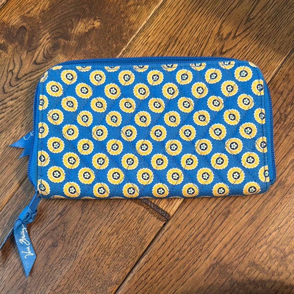 Vera Bradley Blue and Yellow Floral Wallet